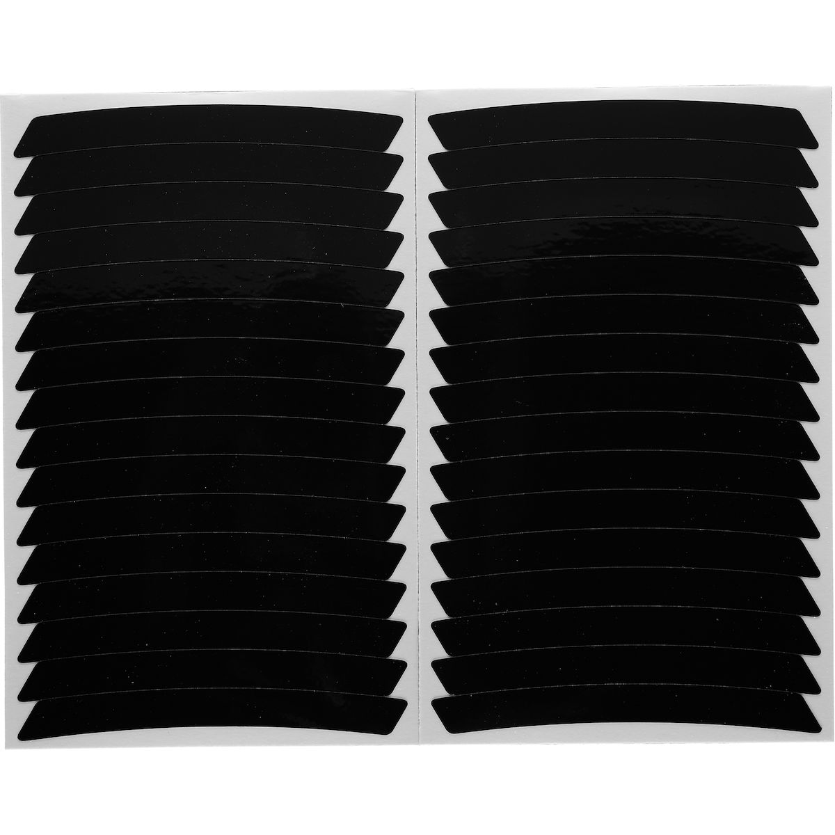 Klebebandstreifen, schwarze Aufkleber, Klebebandstücke, Schwarzband, Etikettenstreifen