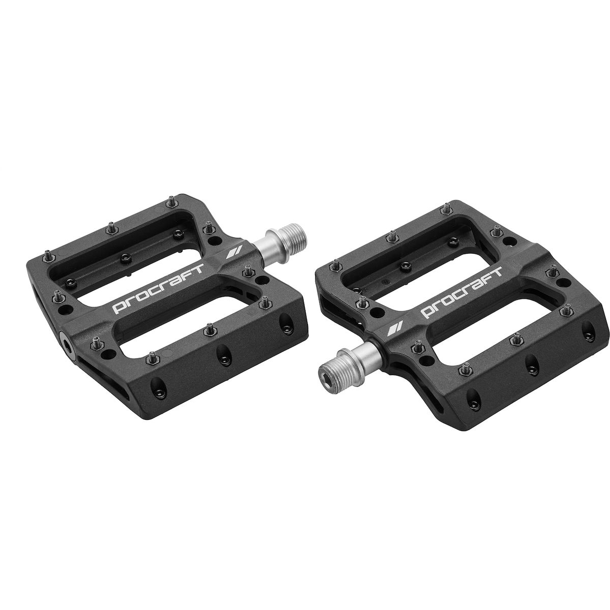 Pedale, Fahrradpedale, Plattformpedale, Aluminium, Schwarz