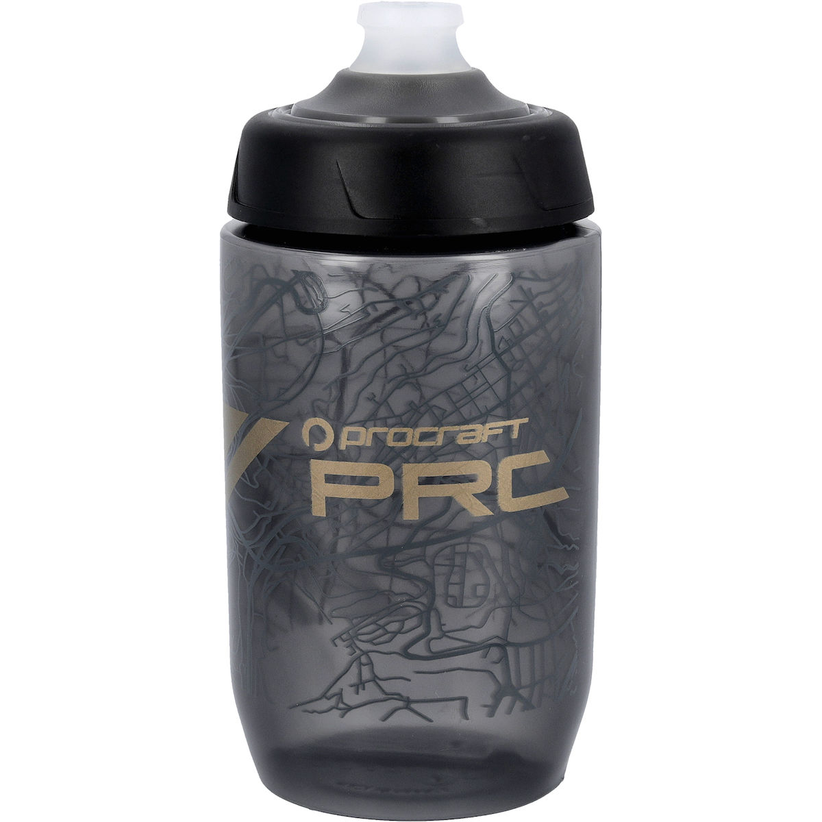 Sportflasche, Wasserflasche, graue Flasche, musterhafte Flasche, Procraft PRC