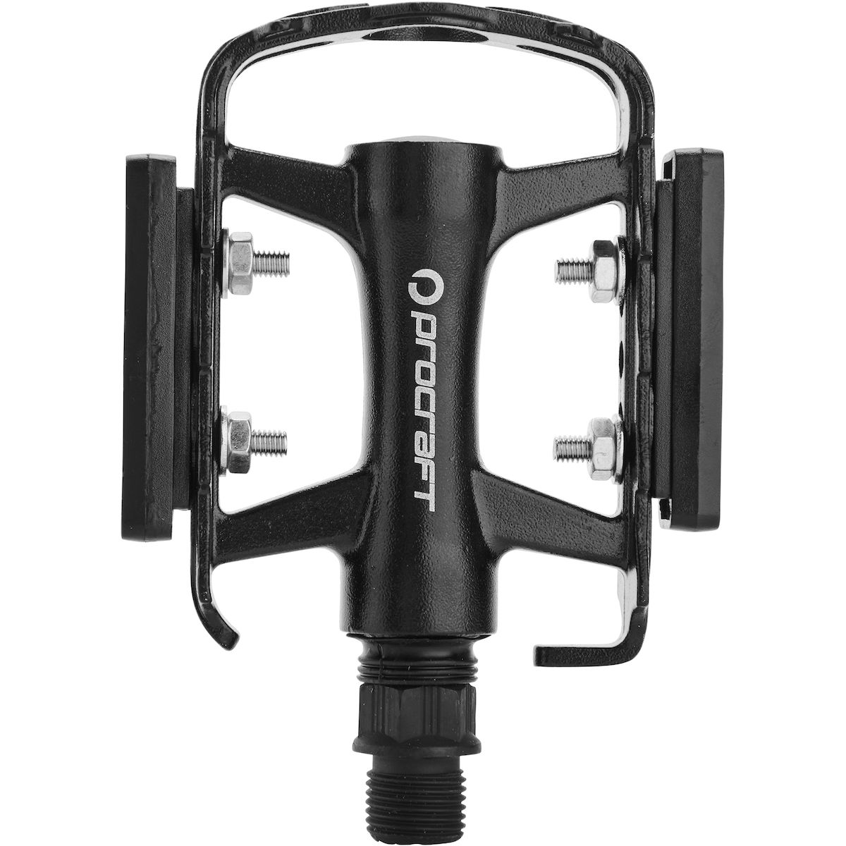 Fahrradpedal, Metallpedal, Schwarz, Spindelbolzen, Duopedal