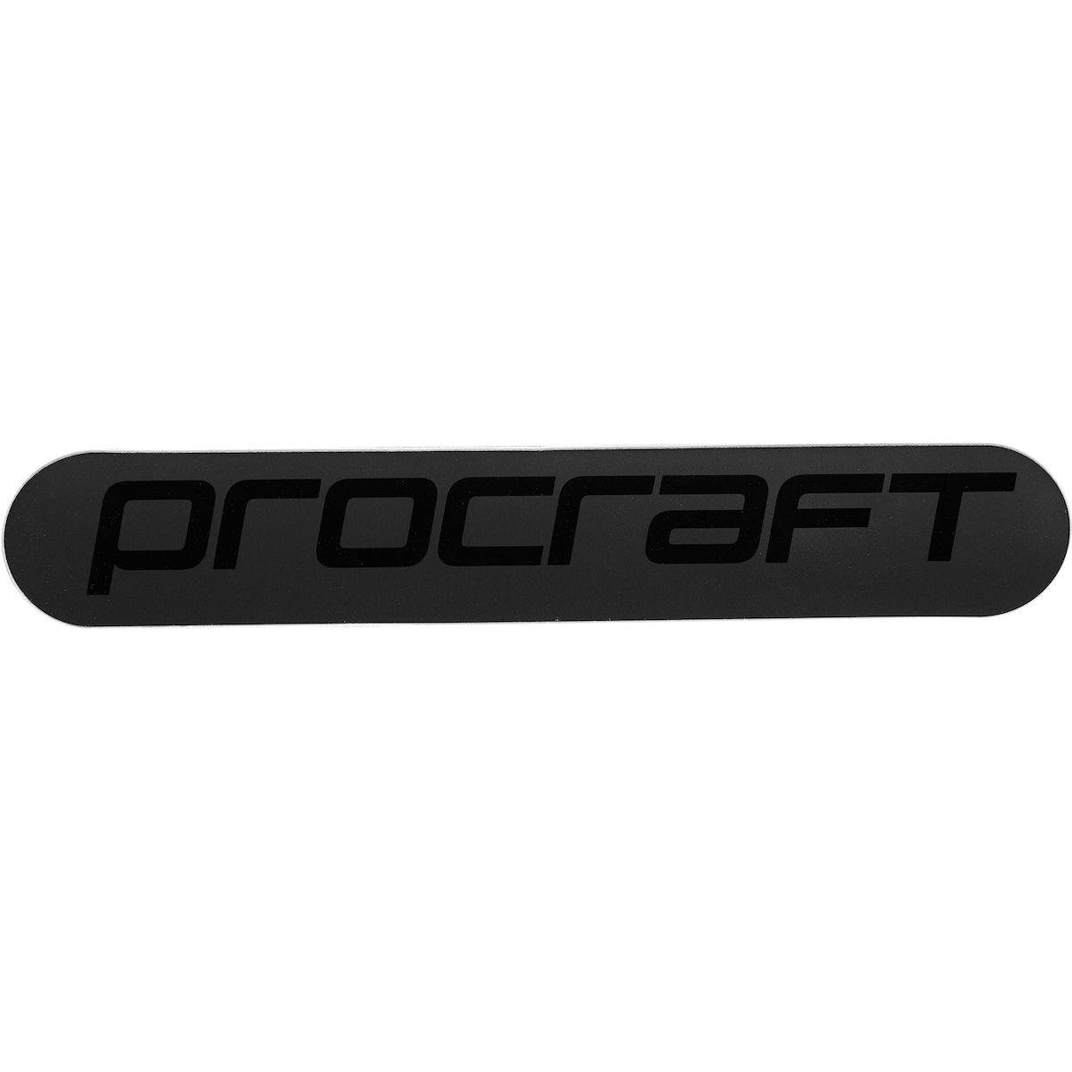 snowboard, procraft, schwarz, aufkleber, rundkante