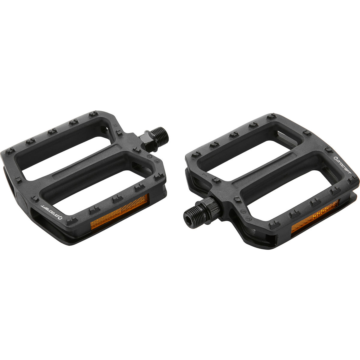Tretlager-Pedale, Pedale, Abdrehungssicher, Radsport, Reflexorange