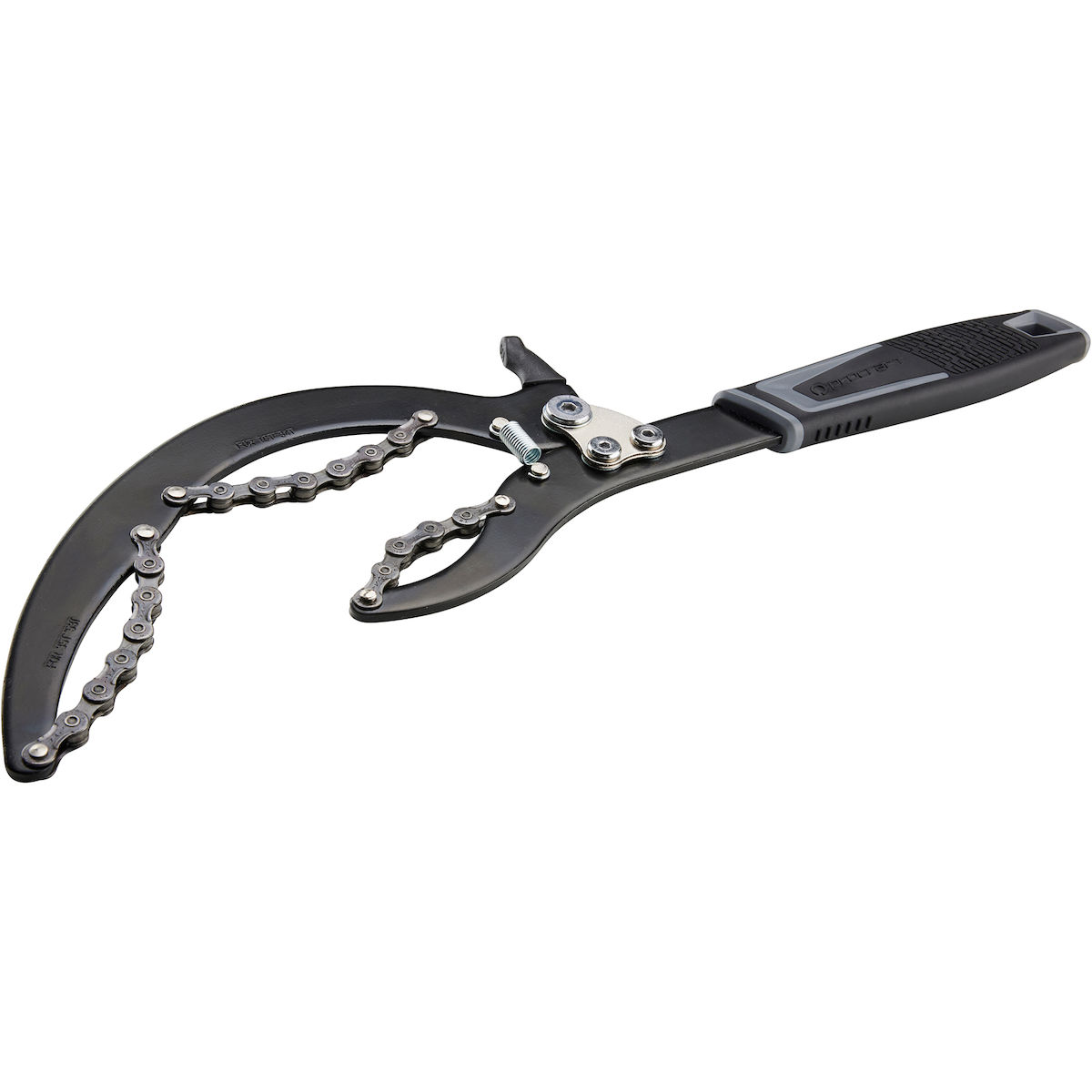 Kettensatz, Schleifzange, Kettenführung, Karabiner, Griff