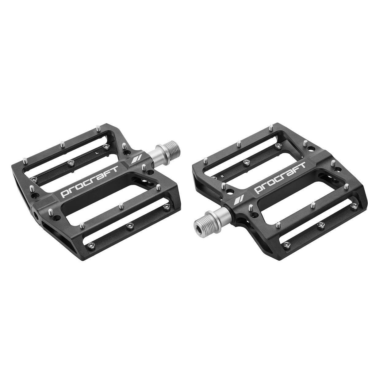 Pedal, Flat Pedals, Clips-kompatibel?, Metallisch schwarz, SPD-Pedale