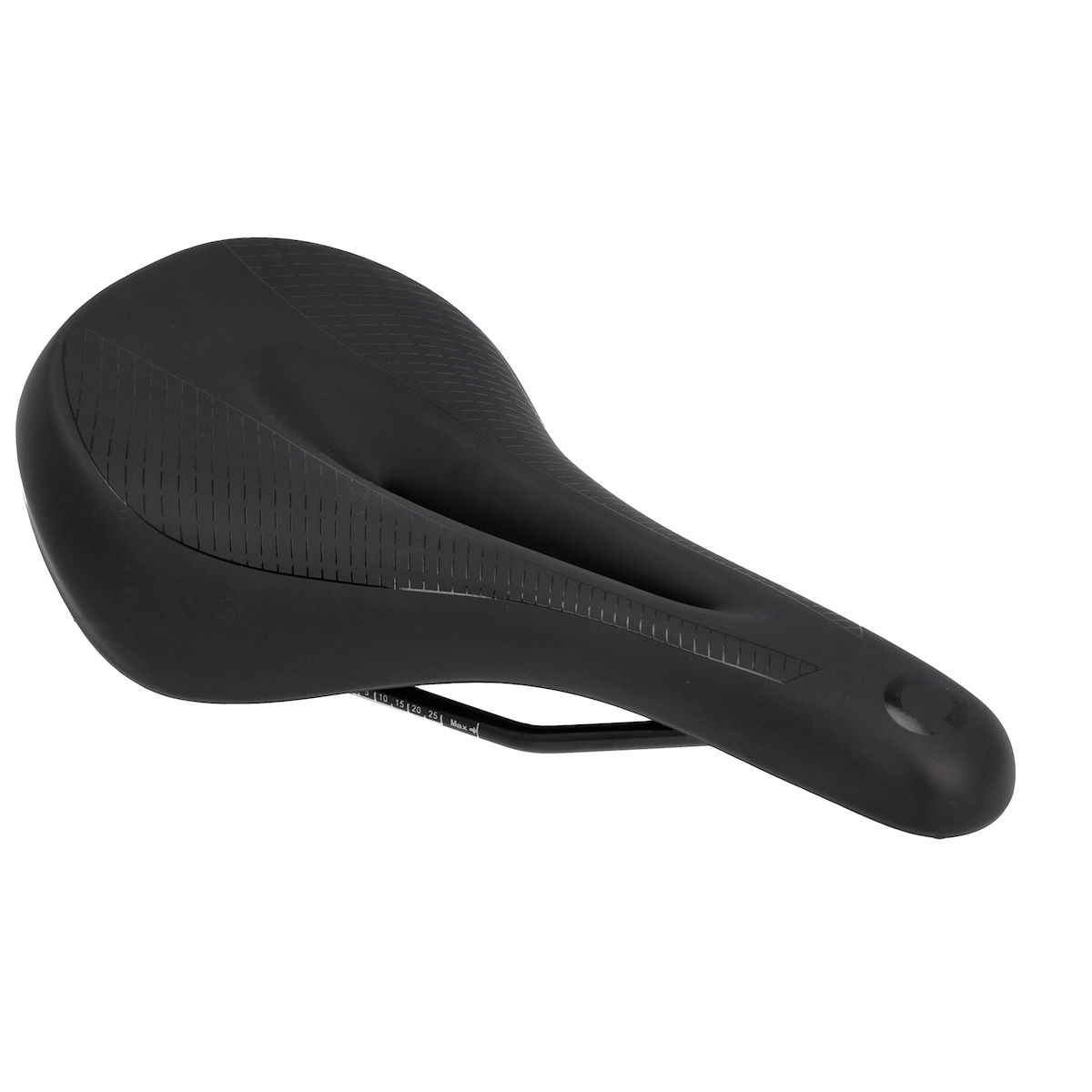 Sattel, Radsport, Schwarz, Gummiert, Breite Sitzfläche