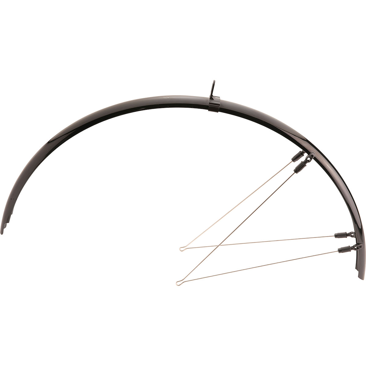 Fahrradkotflügel, Klingel/Absperrung, Stahldrahtseile, Kunststoffrahmen, Schwarz