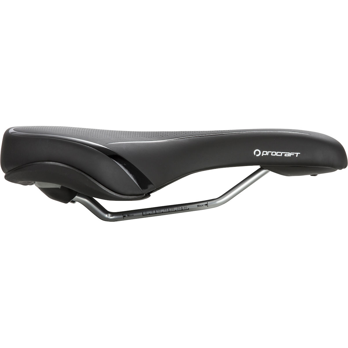 Sattel, Fahrrad, Sattelstütze, Schwarz, Procraft