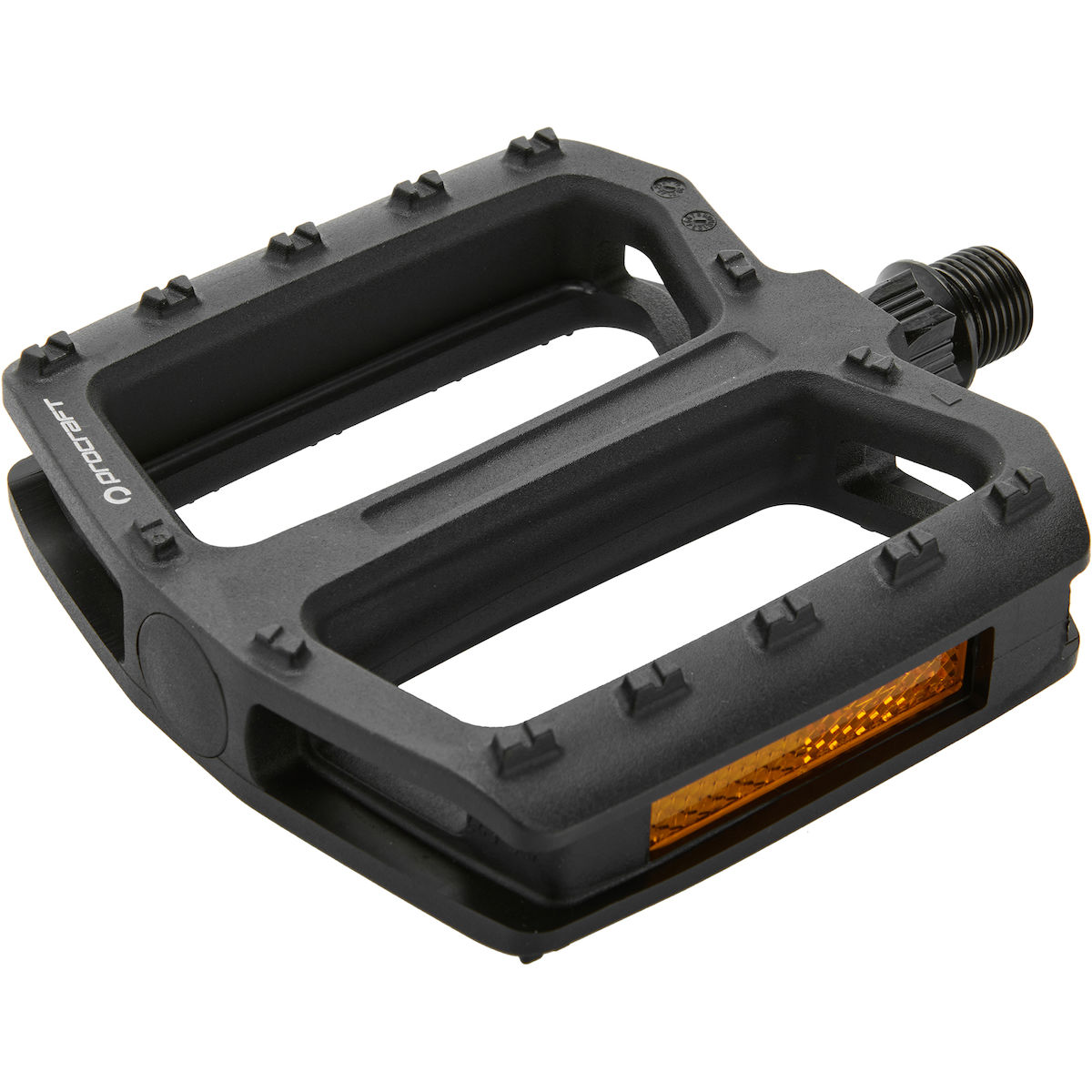 Pedal, Flat pedal, Platform pedal, Fahrradzubehör, Orangener Reflektor
