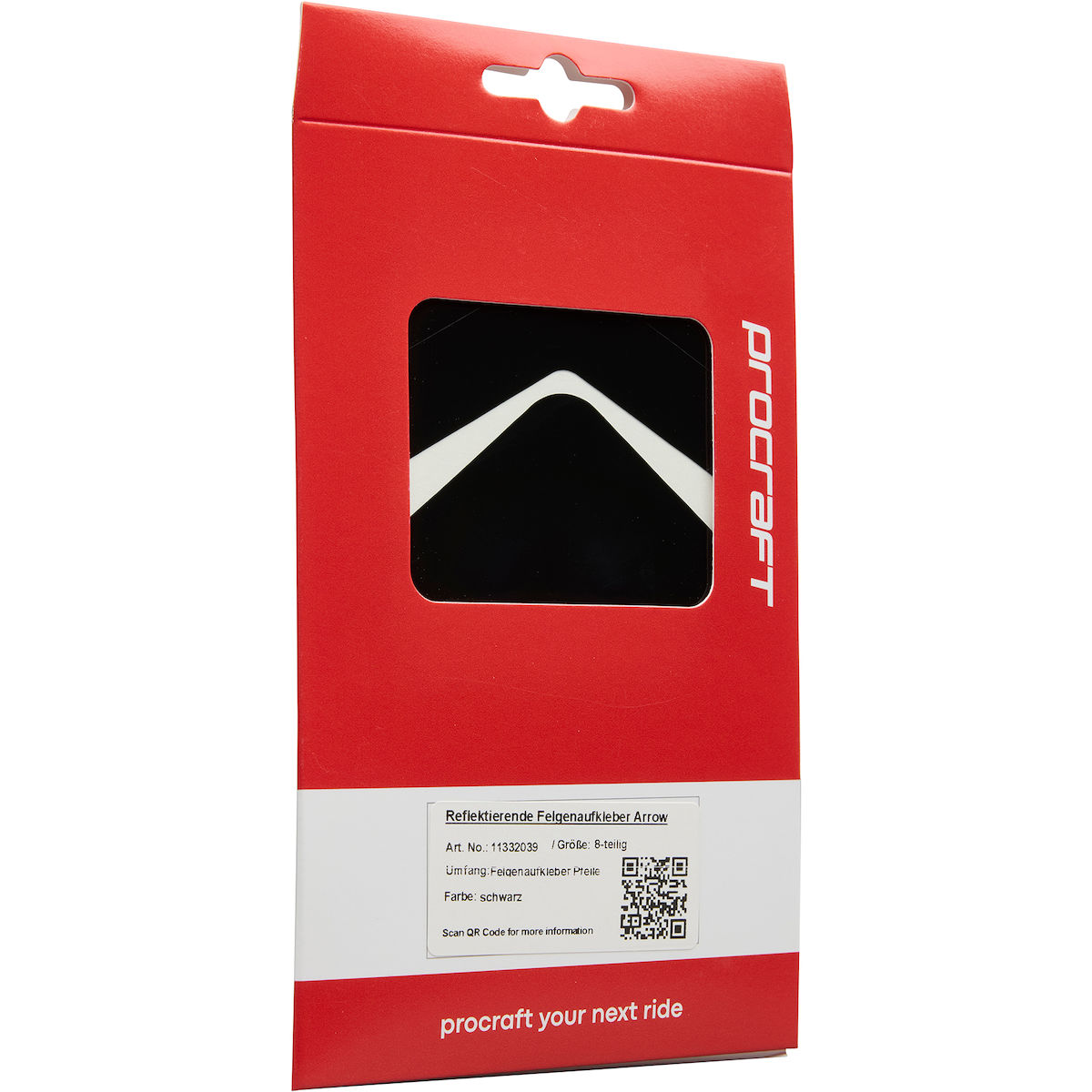 reflektierende, felgenaufkleber, arrow, schwarz, kartonverpackung