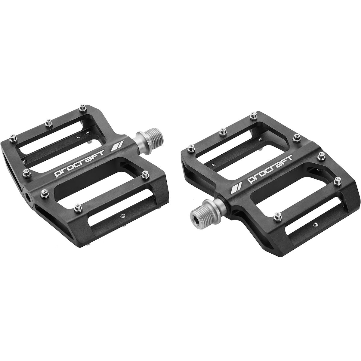Pedal, Platform, Aluminium, Schwarz, 2er-Set